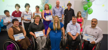 group of athletes receiving awards from Marayke Jonkers